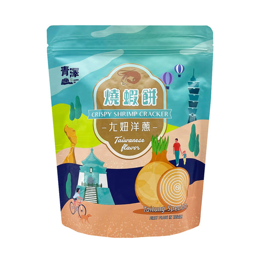 台東青澤  CHING TSE  燒蝦餅-ㄤ妞洋蔥口味 100g